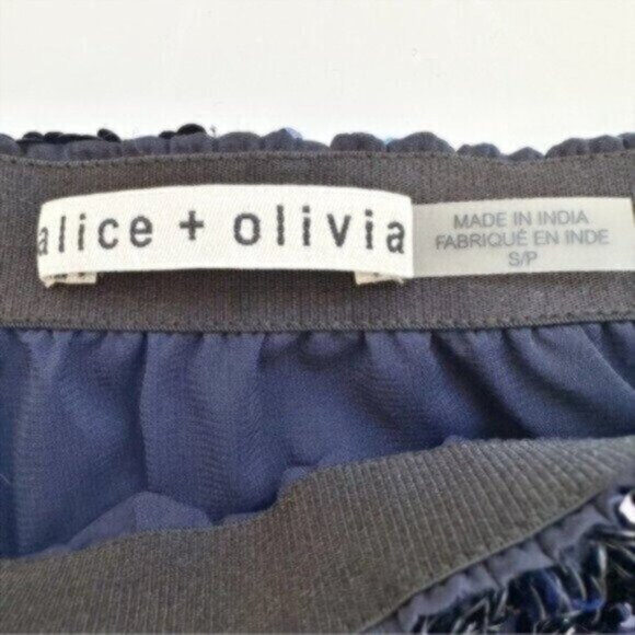 Alice + Oliva Elba Ombre Sequin Azure Multi Straight Wide Leg Pants Size S - Picture 10 of 12